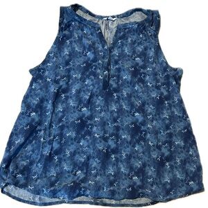 Blue Sleeveless Women's Top